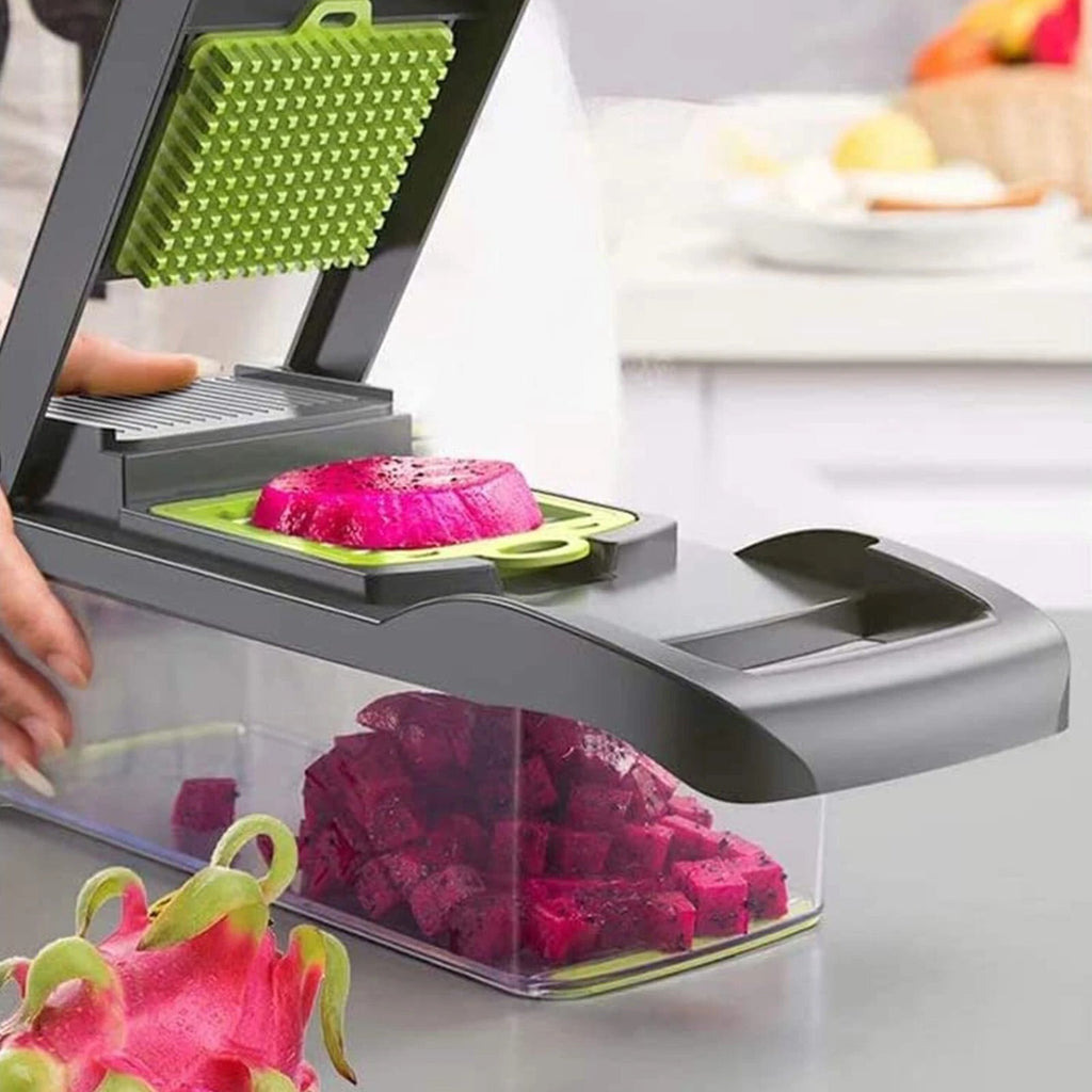 16-in-1 Multifunction Vegetable Chopper – Mandoline Slicer, Food Dicer, Onion Cutter, Fruit Slicer & Peeler for Fast Kitchen Meal Prep
