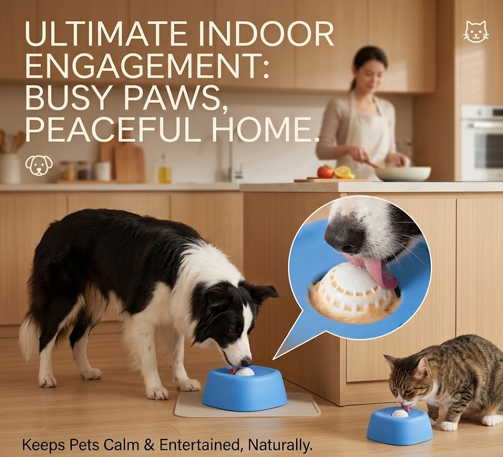 Interactive Slow Feeder Dog Lick Bowl – Perfect for Yogurt, Peanut Butter & Bone Broth | Non-Slip Enrichment Bowl That Slows Eating, Reduces Anxiety & Keeps Dogs Entertained