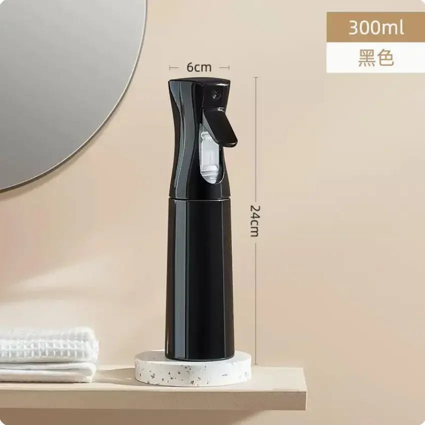 Continuous Fine Mist Spray Bottle – Refillable High-Pressure Water Sprayer for Hair, Barber, Plants, Cleaning & Beauty | Leak-Proof 360° Design