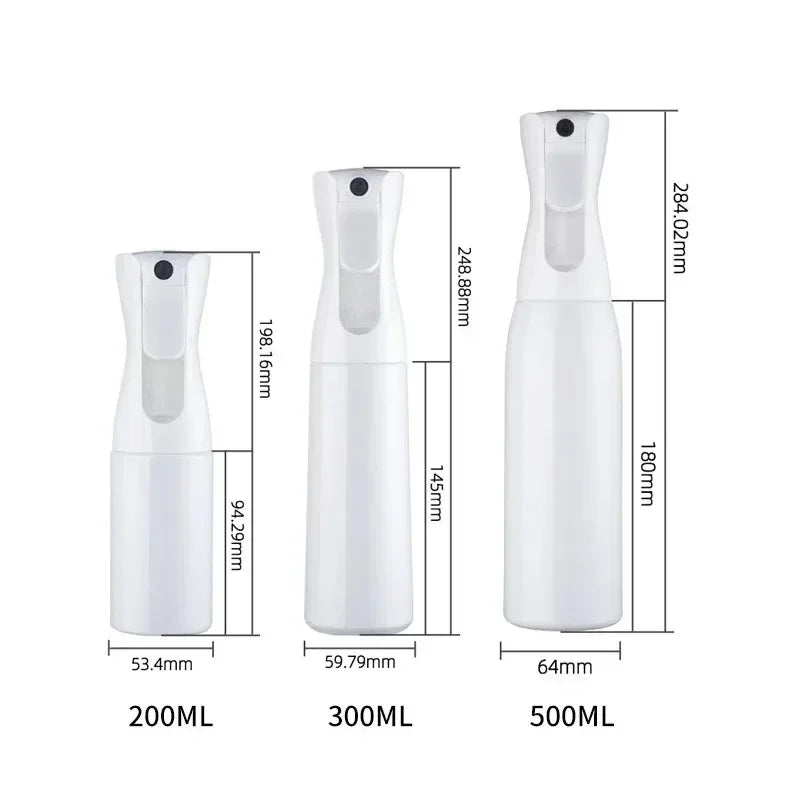 Continuous Fine Mist Spray Bottle – Refillable High-Pressure Water Sprayer for Hair, Barber, Plants, Cleaning & Beauty | Leak-Proof 360° Design