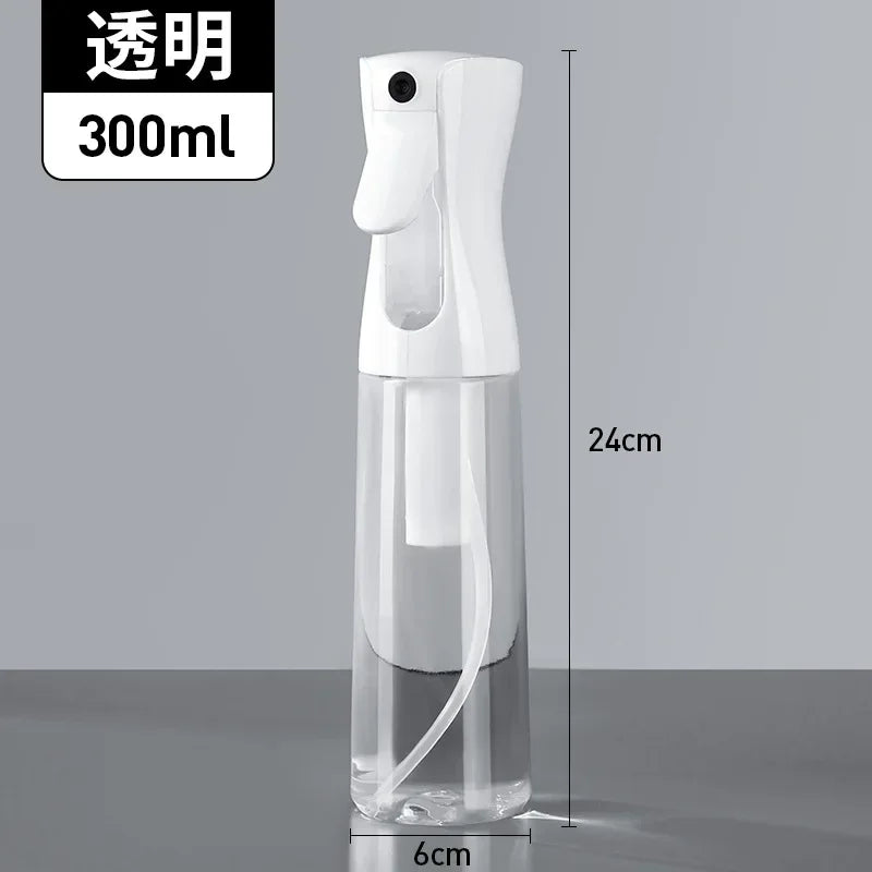 Continuous Fine Mist Spray Bottle – Refillable High-Pressure Water Sprayer for Hair, Barber, Plants, Cleaning & Beauty | Leak-Proof 360° Design