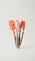 Coral Pop Silicone Utensil Set