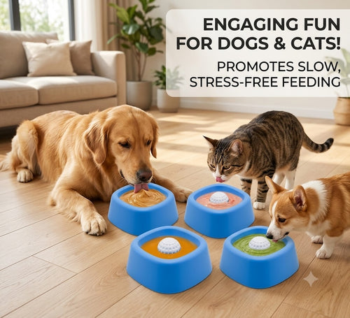 Interactive Slow Feeder Dog Lick Bowl – Perfect for Yogurt, Peanut Butter & Bone Broth | Non-Slip Enrichment Bowl That Slows Eating, Reduces Anxiety & Keeps Dogs Entertained